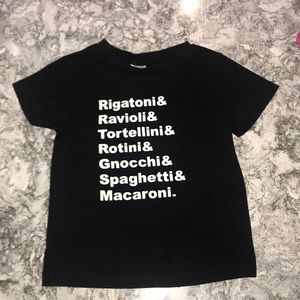 Adorable 2Toddler “pasta shirt”.